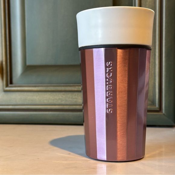 Starbucks Other - 2015 Metallic Ceramic 12 oz Starbucks Travel Mug